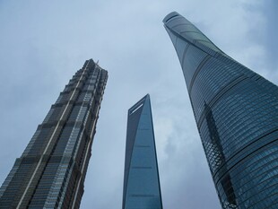 魔都摩天大楼仰视景观