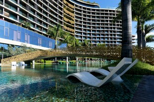 豪华度假酒店泳池景观