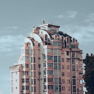 独特造型的高层居民楼