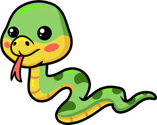 可爱卡通小蛇形象