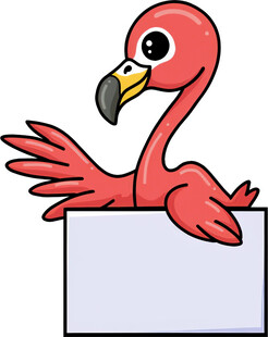 火烈鸟举牌示意