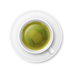 一杯清新抹茶饮品