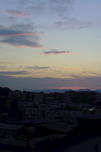 城市黄昏天际线美景