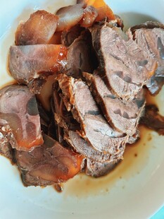 美味卤牛肉切片