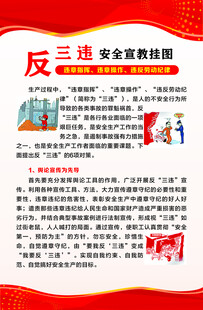 反三违安全宣教挂图