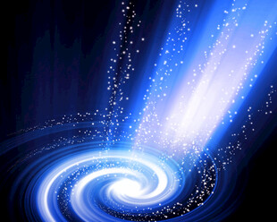 梦幻蓝色漩涡宇宙之光