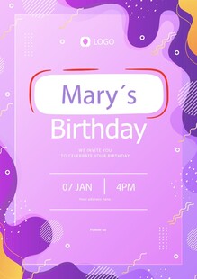 生日派对邀请函