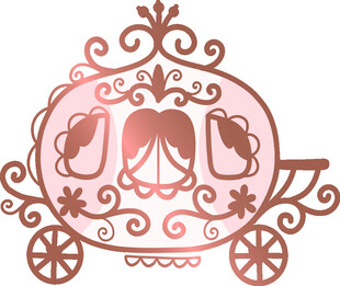 梦幻粉色雕花公主南瓜车