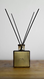 方形香薰瓶插着黑色香棒