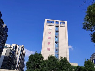 高楼矗立蓝天绿树间