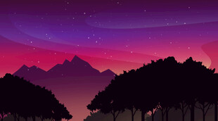 梦幻山林夜景