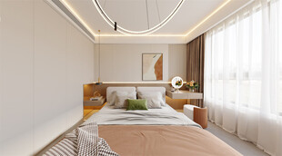 简约温馨卧室室内场景