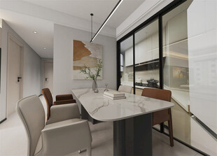 现代简约风餐厅室内景致