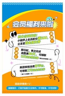 会员福利来袭海报展示