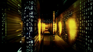 科技感十足的数字走廊场景