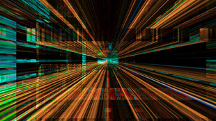 科技感光线隧道视觉效果