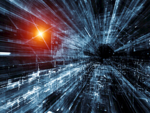 科技隧道中的光芒闪耀