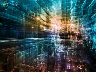 未来都市光影梦幻景象