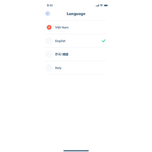 语言设置界面