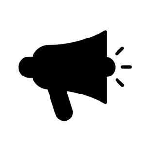 黑色扩音器图标