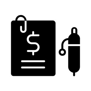 财务记录与注射器图标