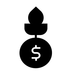 金钱与植物图标