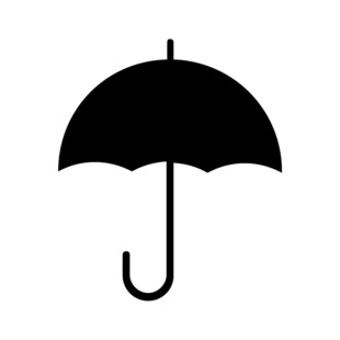 黑色简约雨伞图标