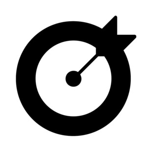 箭头指向靶心图标