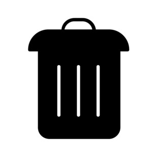 黑色垃圾桶图标