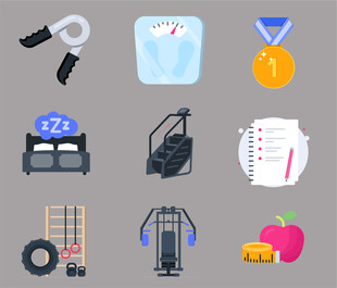 健身器材与健康元素 