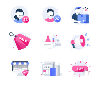 电商促销相关图标 