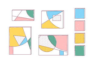 几何抽象图案设计元素