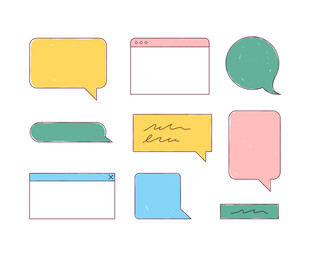 多彩对话气泡素材