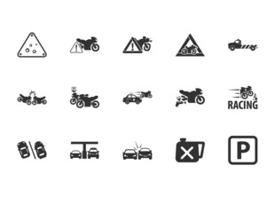 交通警示及停车标志集合