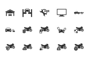 多样交通工具及家居图标