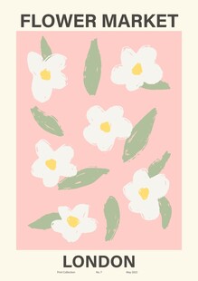 东京花卉市场插画风格图