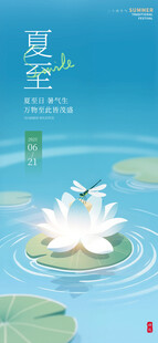 荷塘夏至手机海报