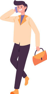 商务男士手提包出行