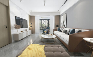 现代简约风客厅室内场景