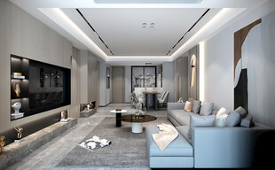 现代简约风客厅室内场景