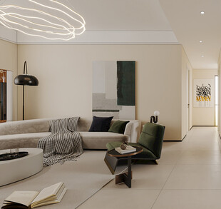 现代简约风客厅优雅场景
