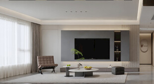 现代简约风客厅室内场景