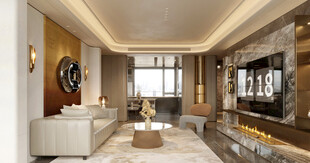 现代奢华风客厅室内设计