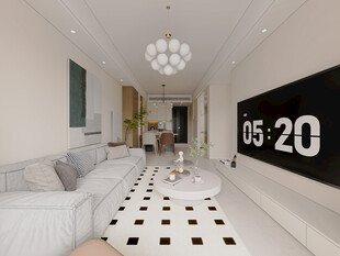 现代简约风客厅室内场景