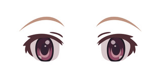 矢量卡通风格大眼睛插画