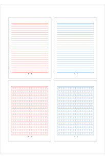 田字格信纸模版元素