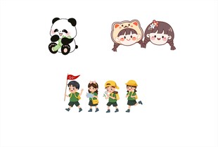 可爱玩偶与卡通形象展示