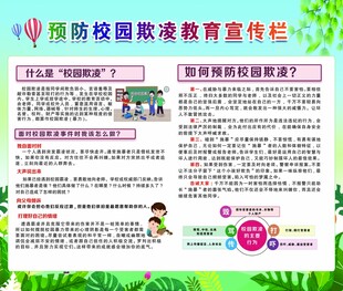 预防校园欺凌教育宣传栏