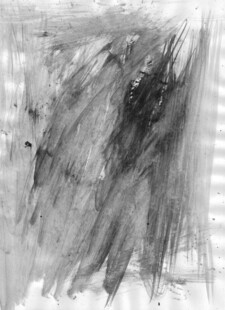 抽象黑白笔触艺术画作