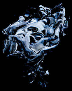 蓝色烟雾抽象艺术形态